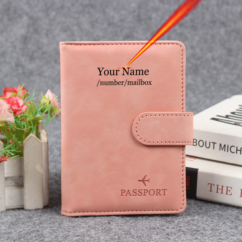 Women Bags Name - Magnetic Button Passport Cover Customize Name