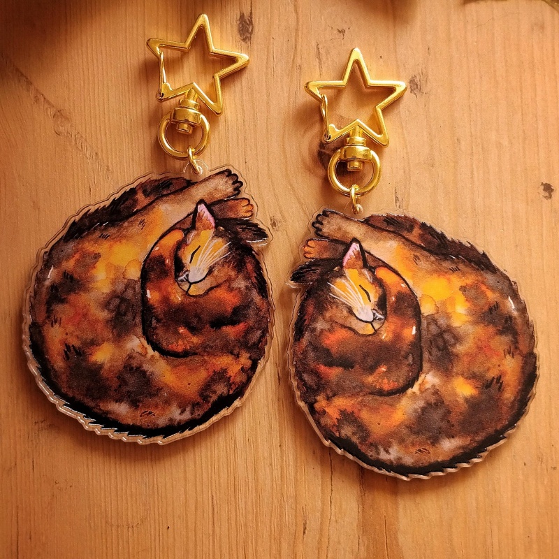 Cat Acrylic Keychain Grey Tabb - Tortoiseshell Bag Acrylic review and price