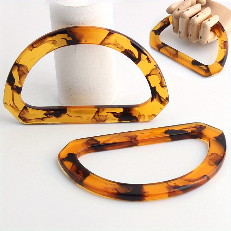 2PCS D-shaped acrylic tortoise - Tortoiseshell Bag Acrylic review and price