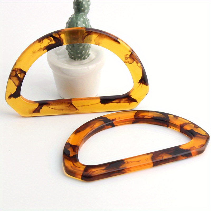 2PCS D-shaped acrylic tortoise - Tortoiseshell Bag Acrylic review and price